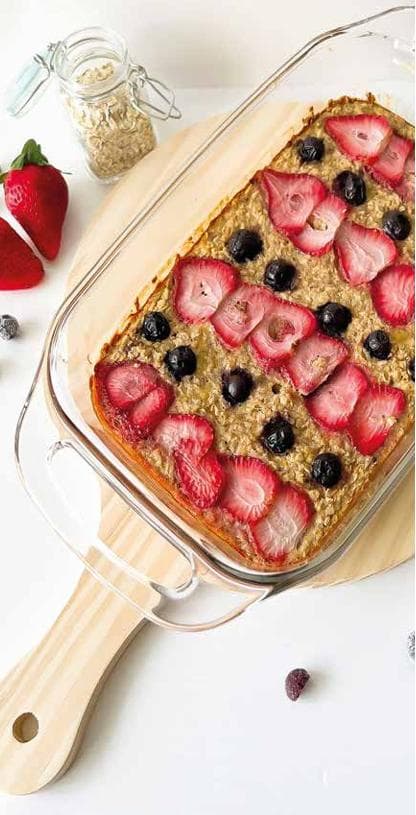 Avena horneada con frutos rojos